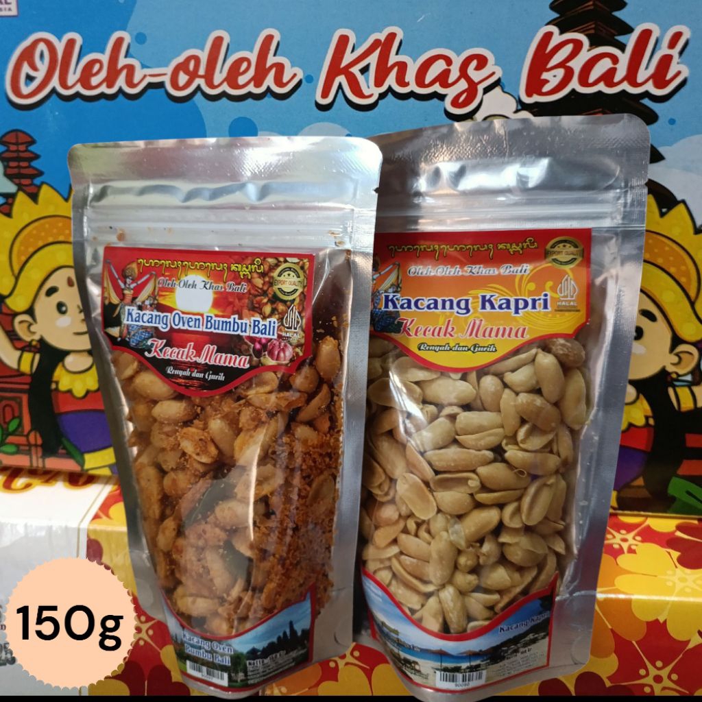 

KACANG OVEN BUMBU & KACANG KAPRI KECAK MAMA 150 GRAM ||OLEH-OLEH KHAS BALI|| HALAL