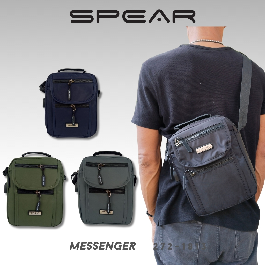 SPEAR Tas Messenger Sling Bag Unisex Messenger Bag Tas Selempang Laptop Tas Selempang Import MB-272-