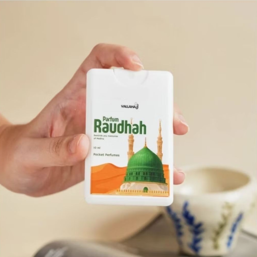Parfum Raudhah Pocket 10 ml Woody / Parfum Sholat Oleh-oleh Haji dan Oleh-oleh Umroh