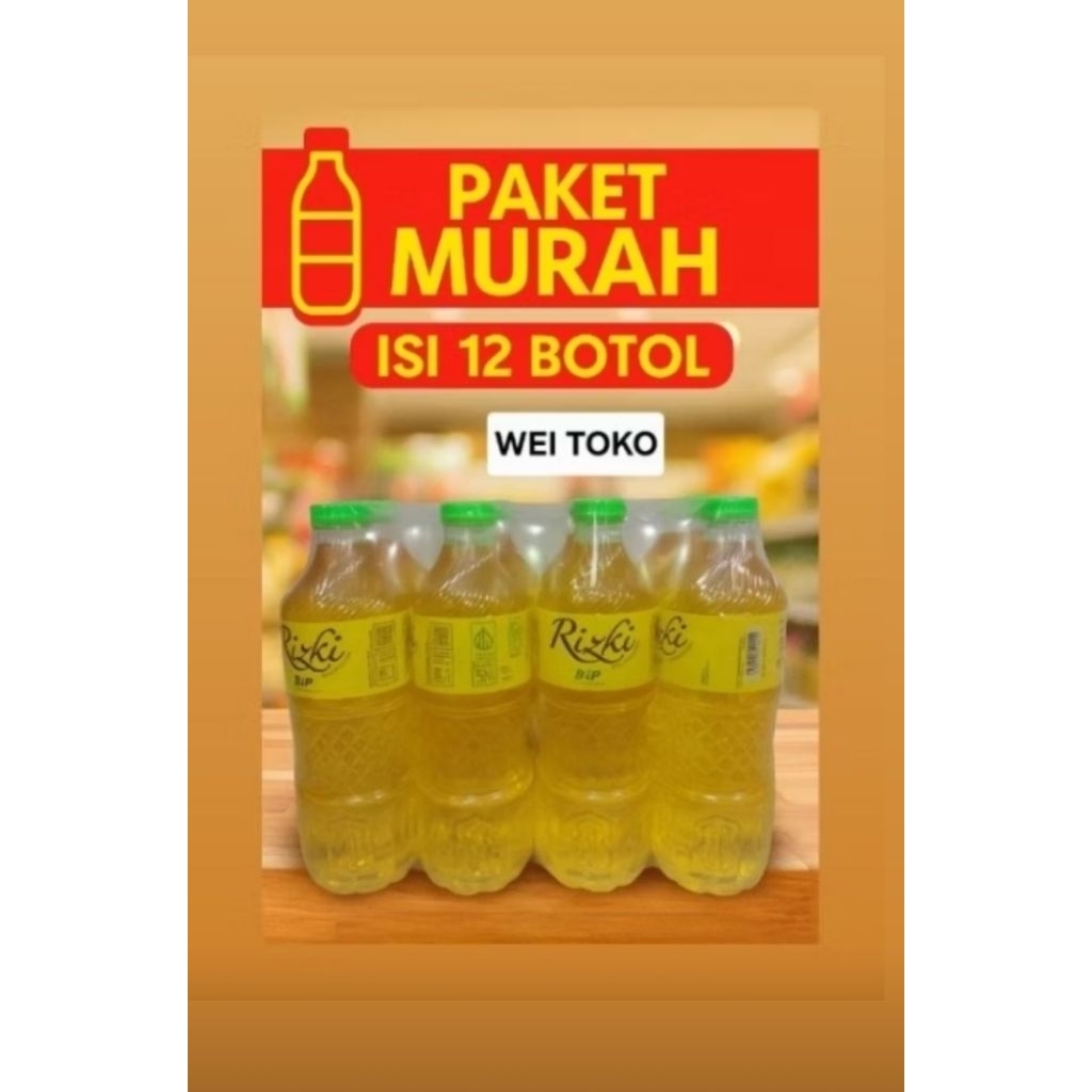 

PAKET 1 DUS ISI 12 BOTOL MINYAK GORENG RIZKY 800 ML