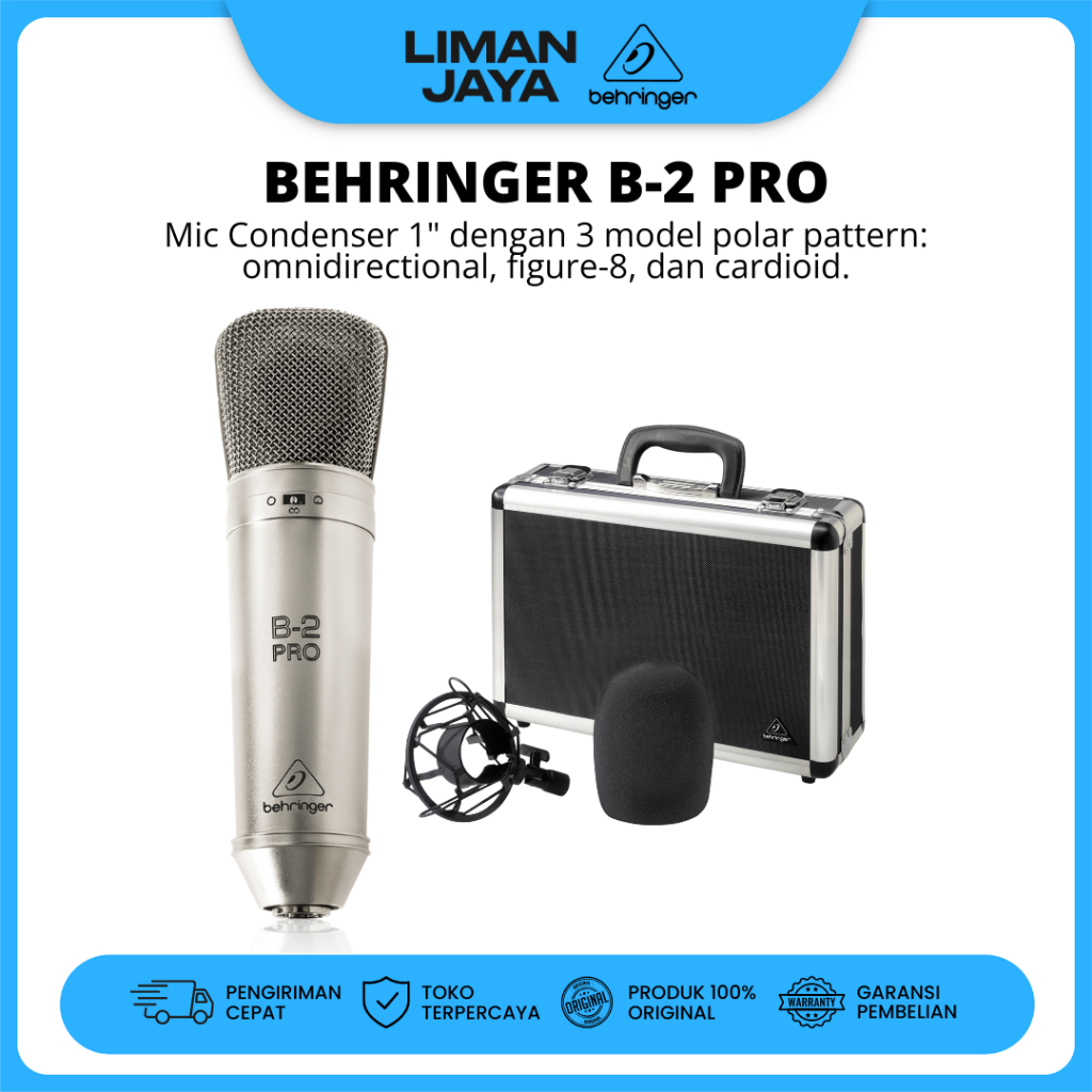 Behringer B-2 B2 PRO Mic Condenser Dual Diaphragm untuk Studio