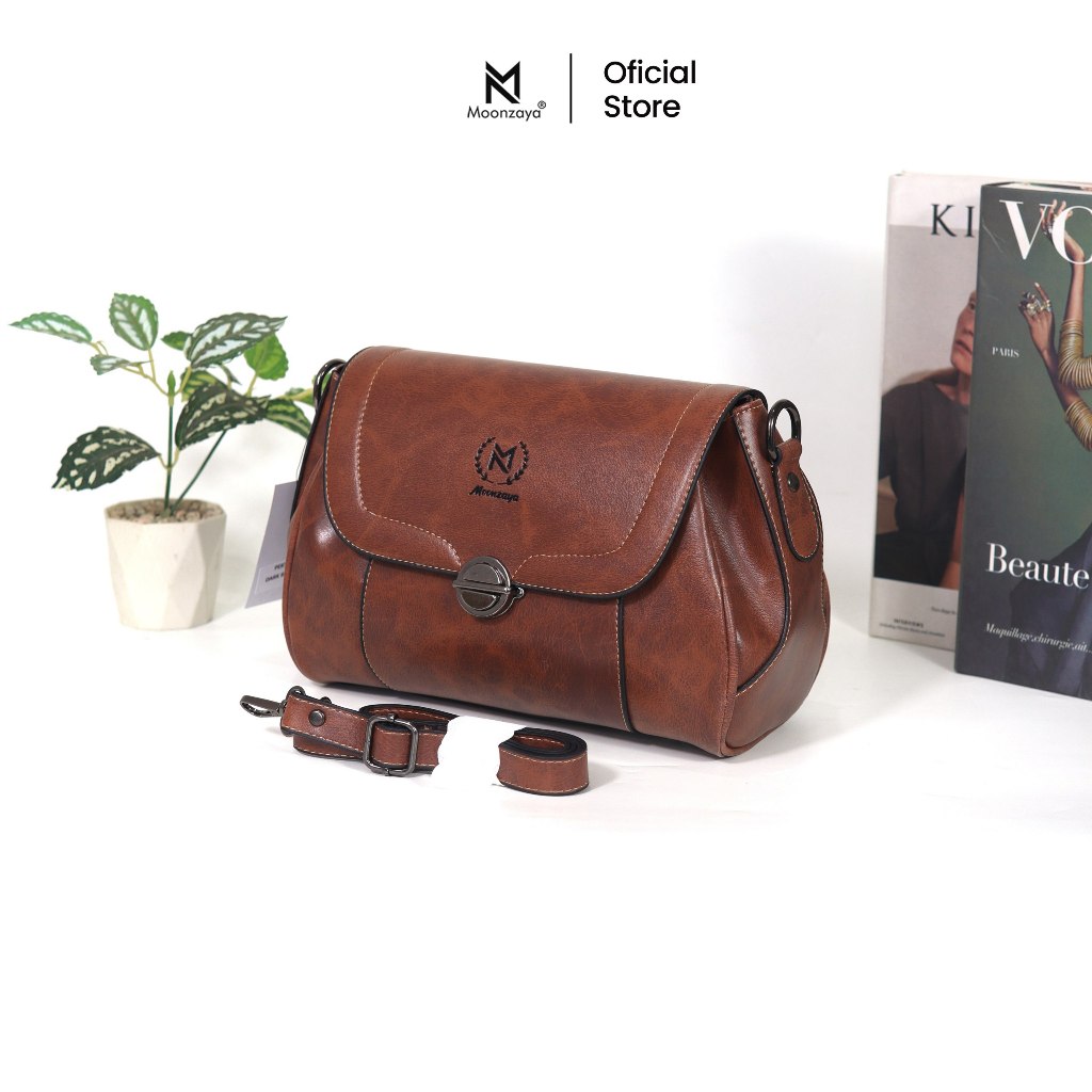 MOONZAYA - Best Seller Tas Pertiwi Moonzaya Tas Selempang Wanita Tas Sling Bag Wanita Tas Kulit Wate