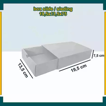 

(10pcs) Sleding Box Kemasan Hampers Kado Hadiah Souvenir KOtak Size 19x13x7cm Motif Full Putih