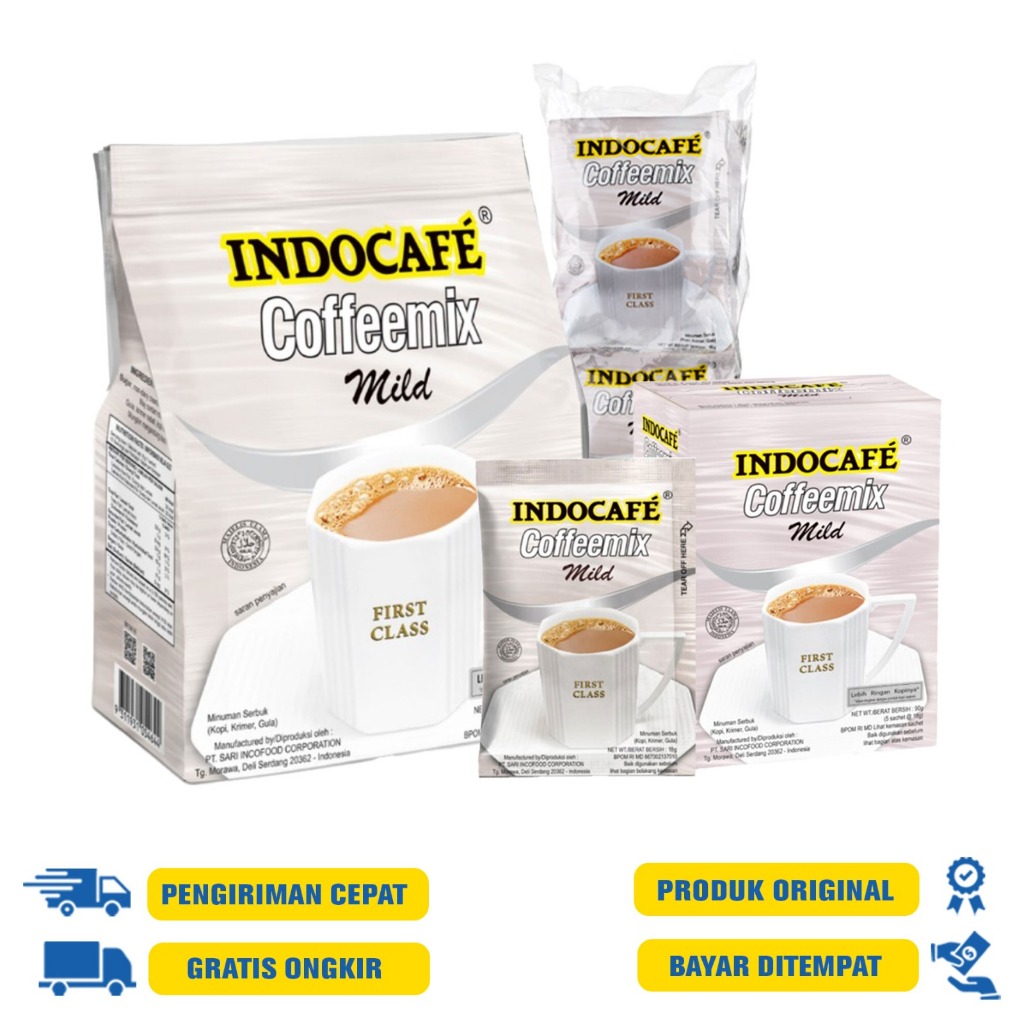 

Indocafe Coffeemix Mild 18 G.R -isi 10'S | isi15'S | isi 5'S