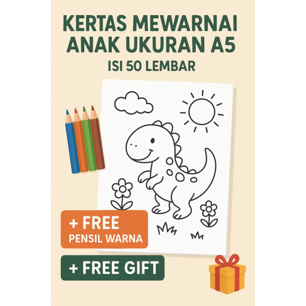 

Bikin Anak Betah di Rumah! 50 Lembar Mewarnai + Pensil & Hadiah GRATIS!