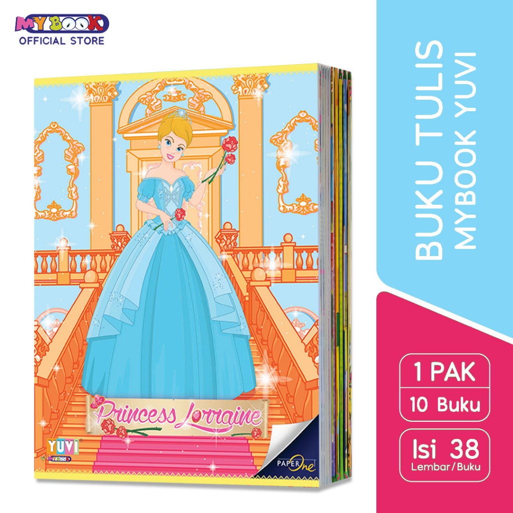 

[Whispers] My Book Yuvi Buku Tulis A5 Motif Princess Lorraine 38 Lembar - 10 Buku Sekolah