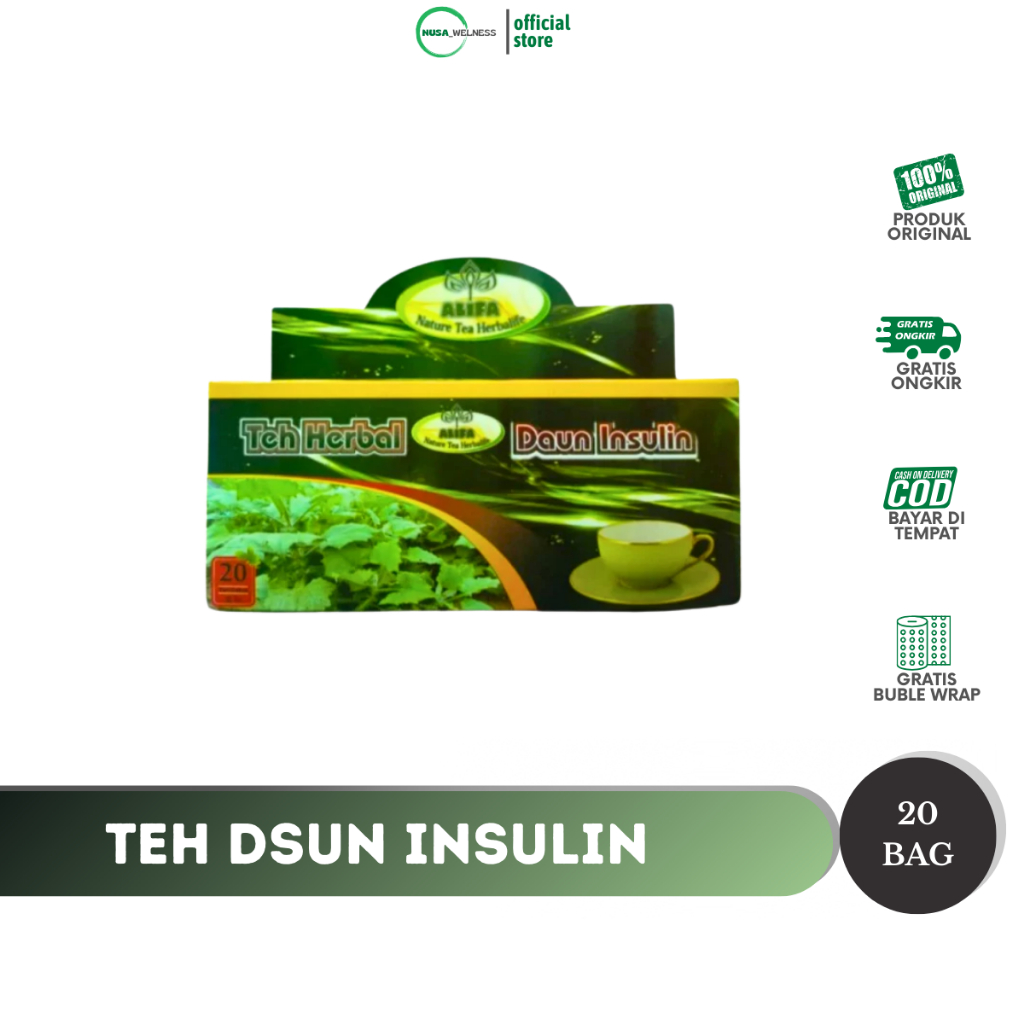 

TEH INSULIN ORIGINAL ALIFA – teh herbal untuk diabetes & kolesterol | bantu kerja insulin | kontrol gula darah | rahasia sehat di masa tua | 100% original | bisa COD