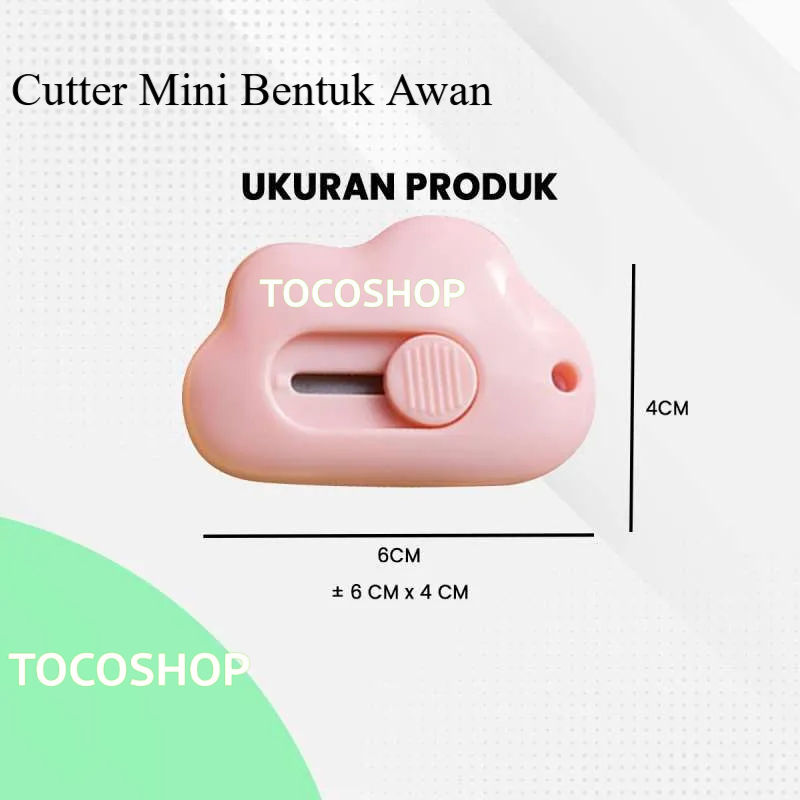 

TOCOSHOP Cutter Mini Bentuk Awan Pisau Kecil Pemotong Mini Portable