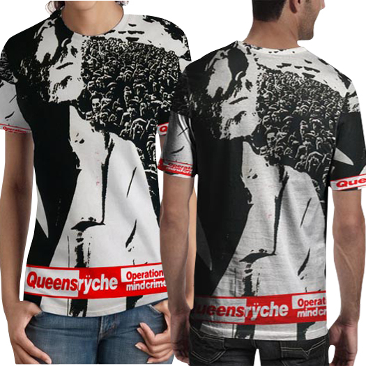 Kaos QUEENSRYCHE OPERATION MINDCRIME Tshirt Fullprint Unisex Casual Bahan Polyester Jersey [PO 3 HAR