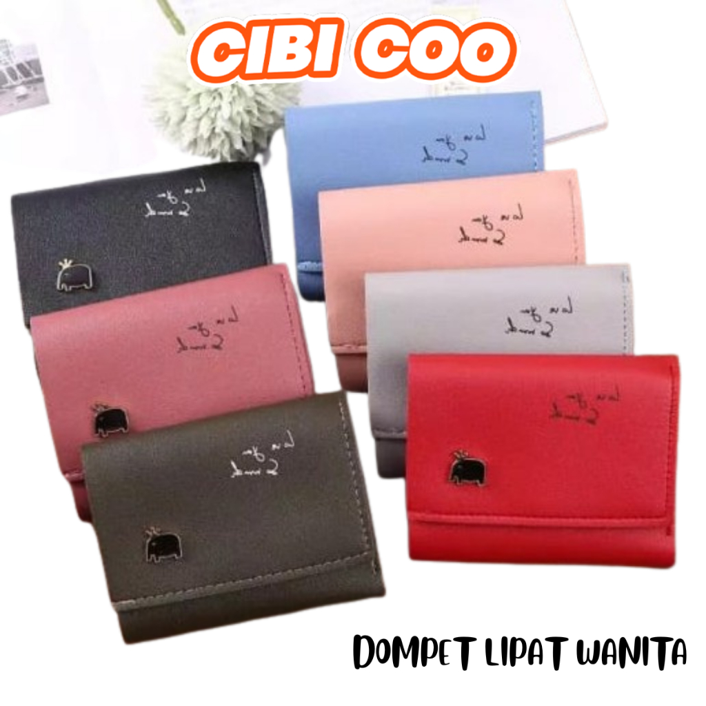 CIBICOO DOMPET LIPAT WANITA AK1002 DOMPET WANITA MINI IMPORT REAL PICT