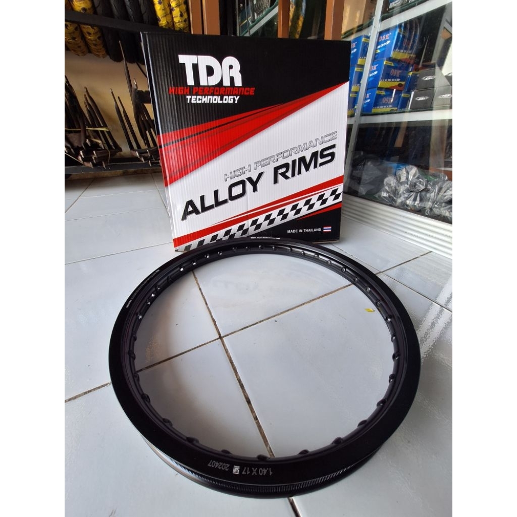 VELG TDR KLOWONGAN RING 17 KOTAK UKURAN 140 160 DAN 185 HITAM GLOSSY