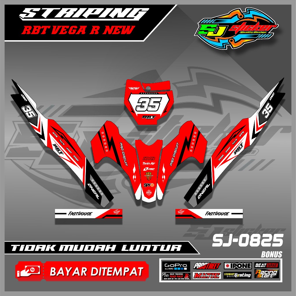 COD Sticker STRIPING semi fullbody VEGA R NEW   rbt SUPRA MODIF MONSTER YZ CRF KLX RBT new terbaru M