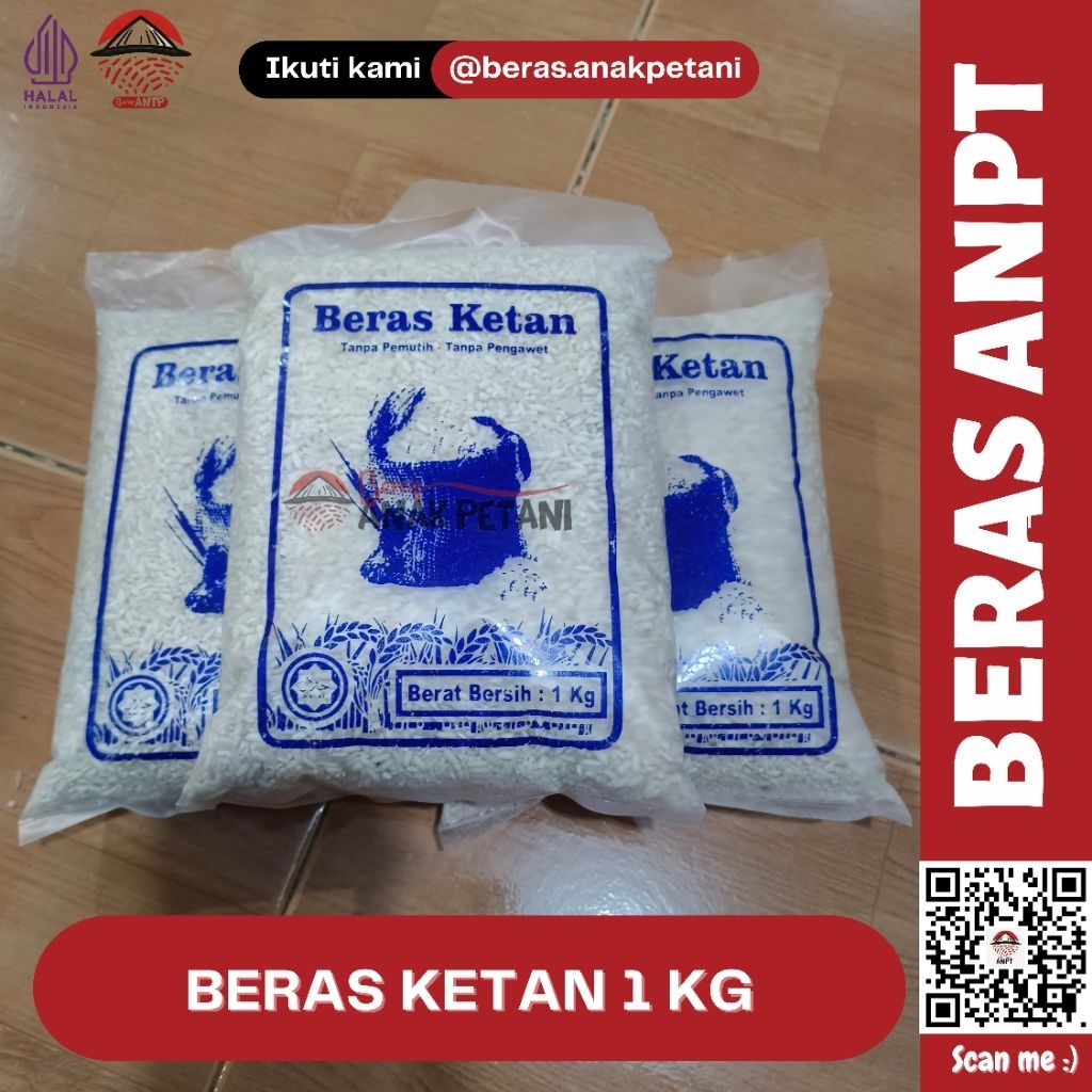

BERAS KETAN PUTIH KEMASAN 1 KG / BERAS PULUT
