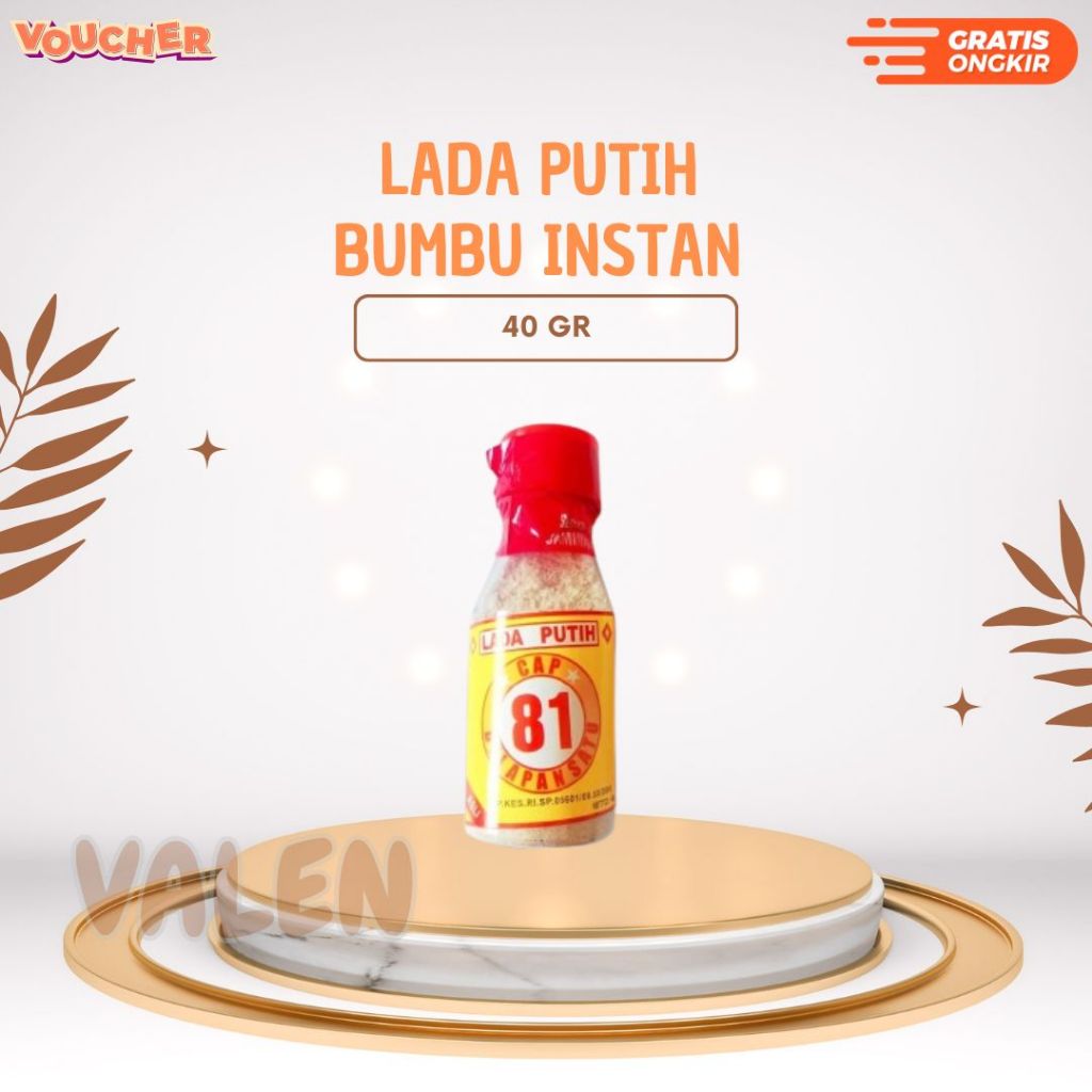 

Bumbu Instan - Lada Putih Cap 81 Botol - 40 Gram - HALAL
