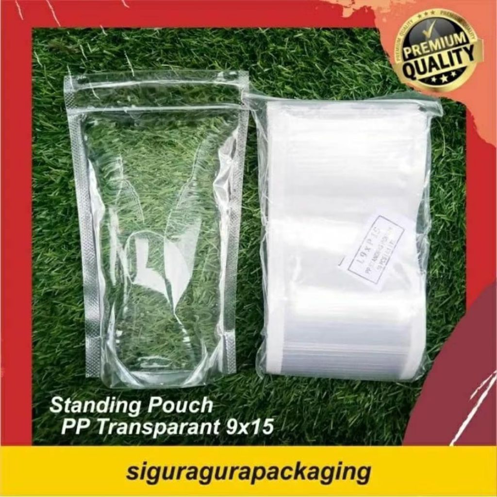 Plastik Standing Pouch 9x15 PER PCS Plastik Segel Makanan Zip Lock Zipper Plastik Klip Plastik PP Kl
