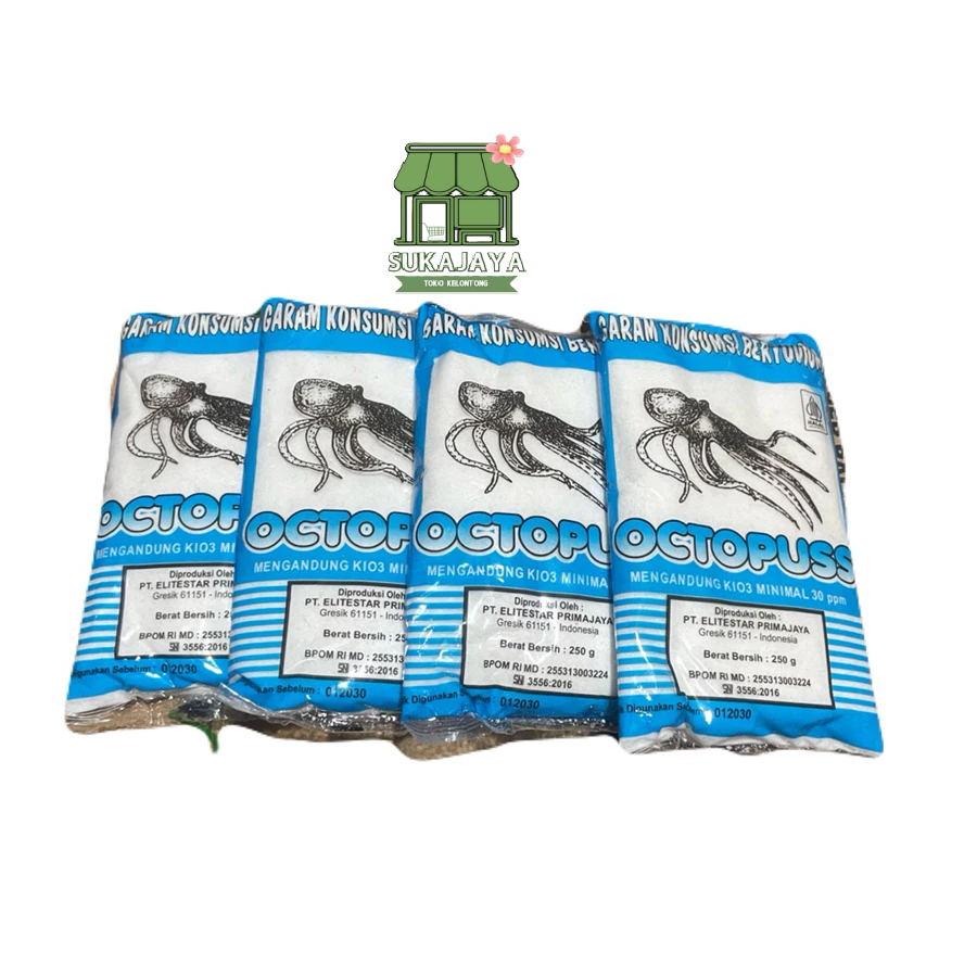 

Garam Dapur Beryodium Merk Octopus 250 Gram