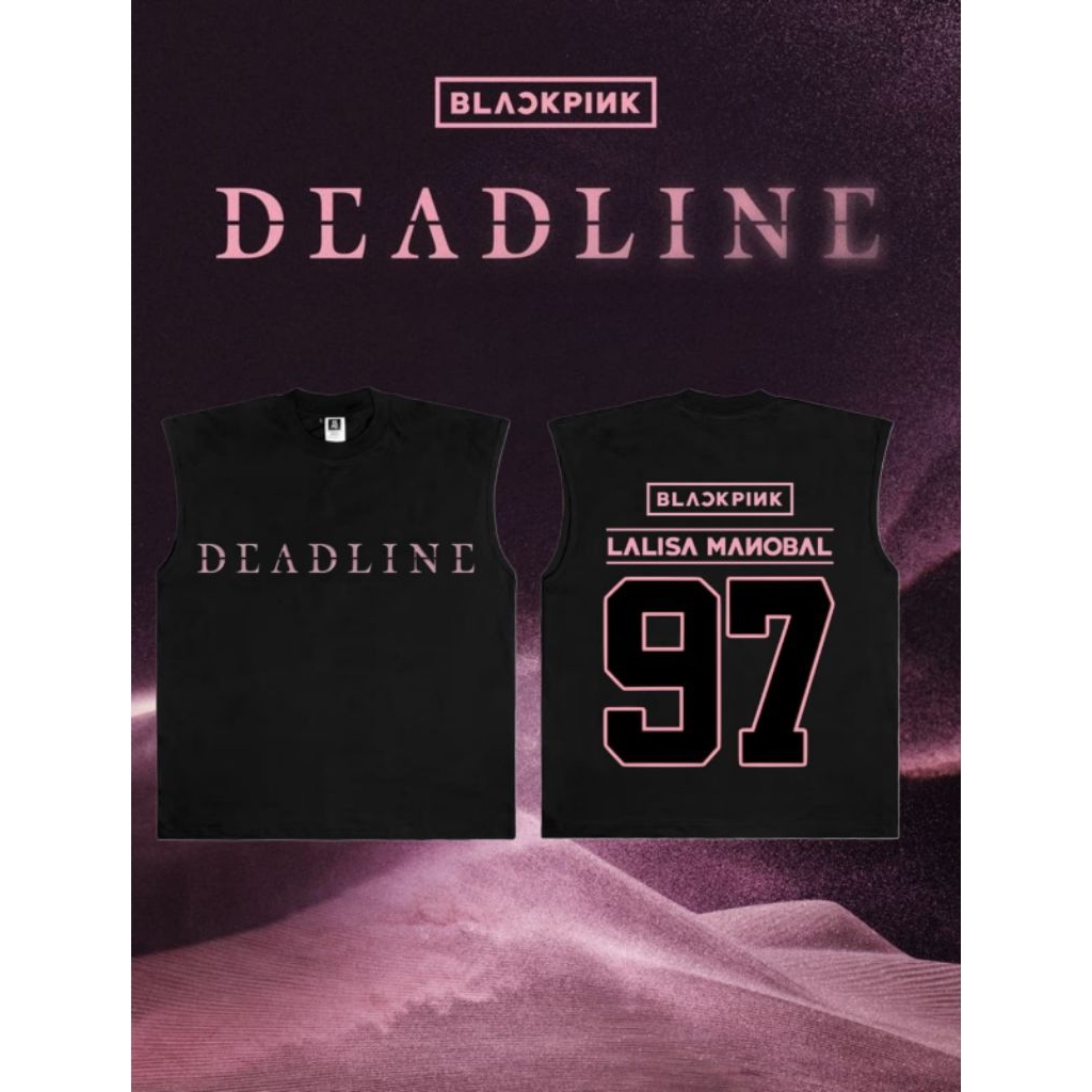 singlet kaos t-shirt LISA BLACKPINK DEADLINE TOUR 2025"