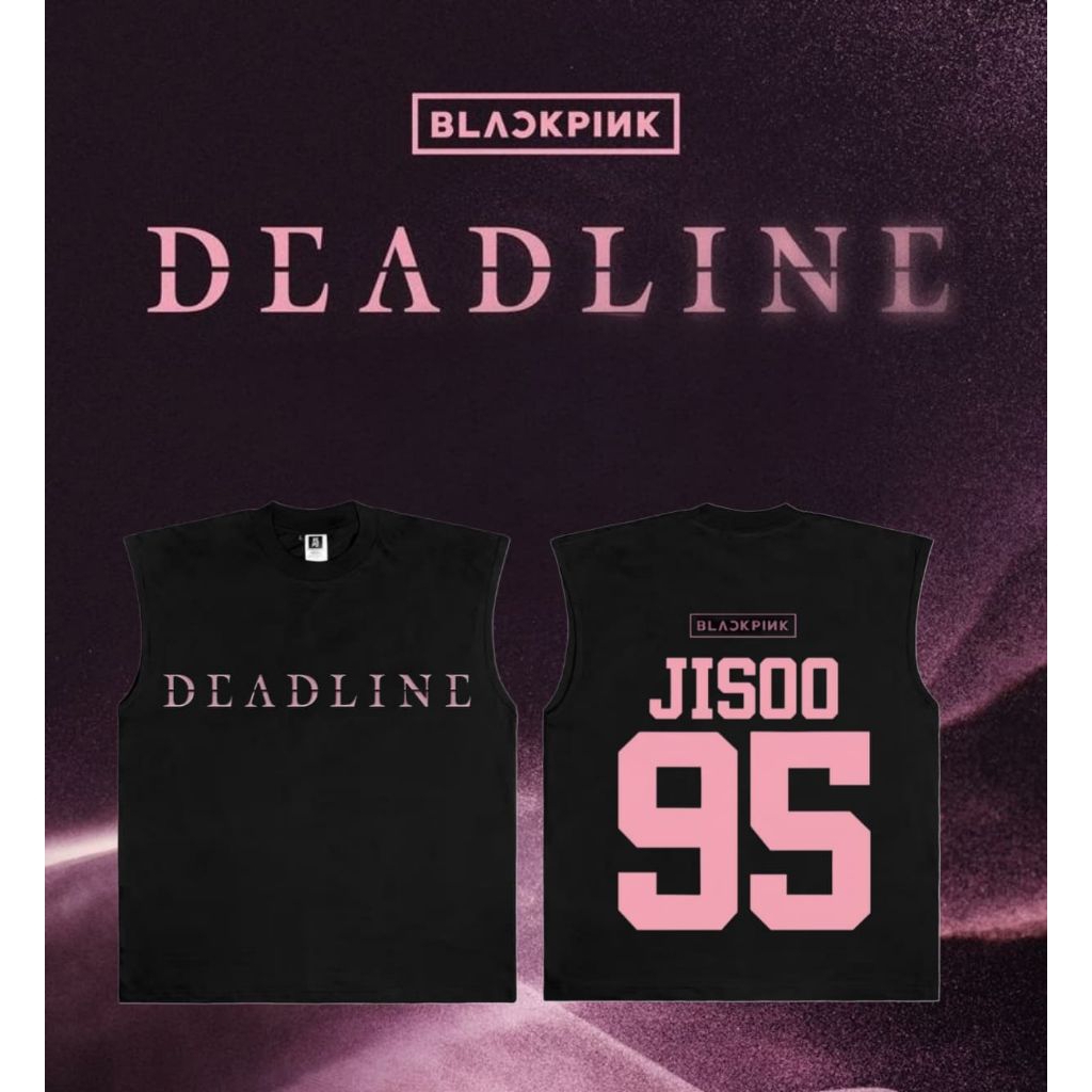 singlet kaos t-shirt JISOO BLACKPINK DEADLINE TOUR 2025"