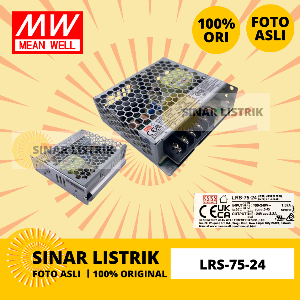 Power Supply Meanwell LRS-75-24 LRS 75 24