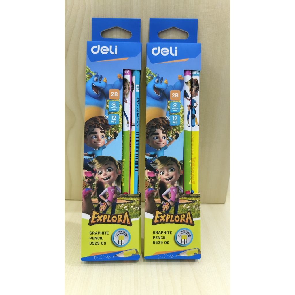 

DELI Graphite pencil edisi EXPLORA PENSIL 2B Pensil Kayu