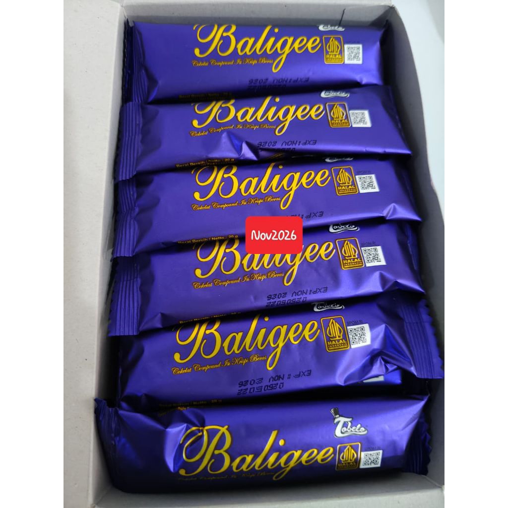 

TOBELLO BALIGEE COKLAT CRISPY 20GR PER BOX ISI 24PCS