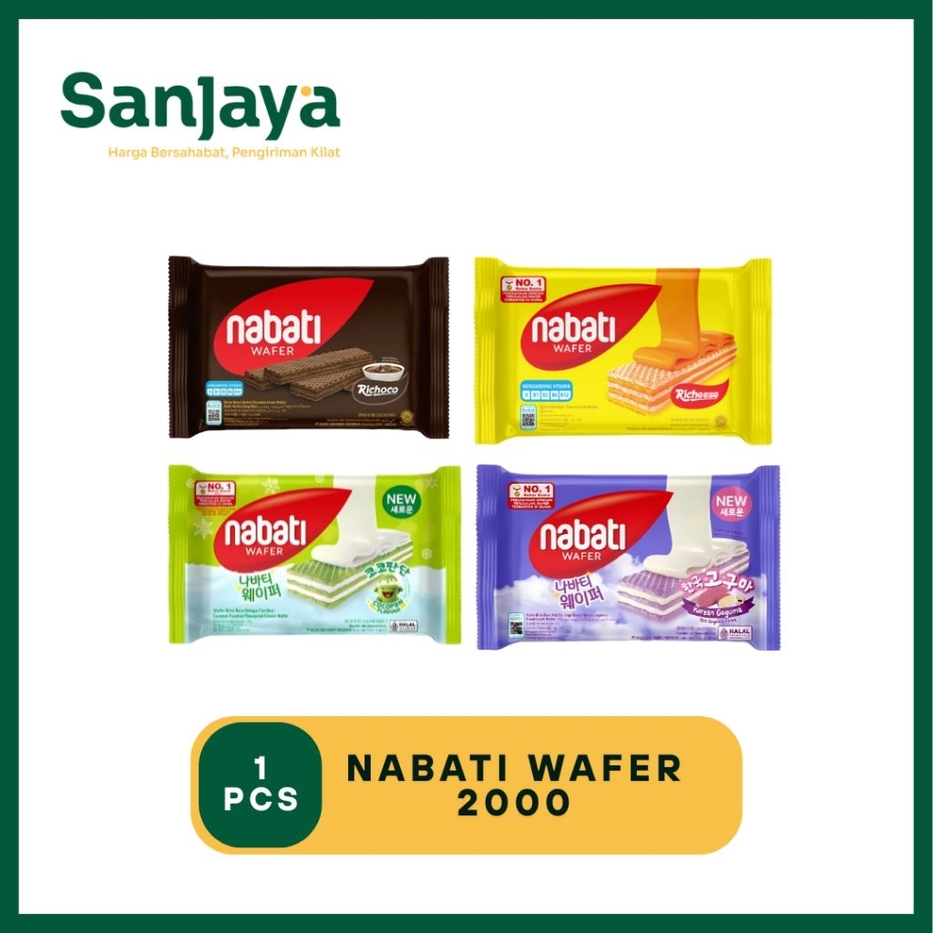 

NABATI WAFER 2000 ANEKA RASA COKELAT KEJU COCOPANDAN KOREAN GOGUMA
