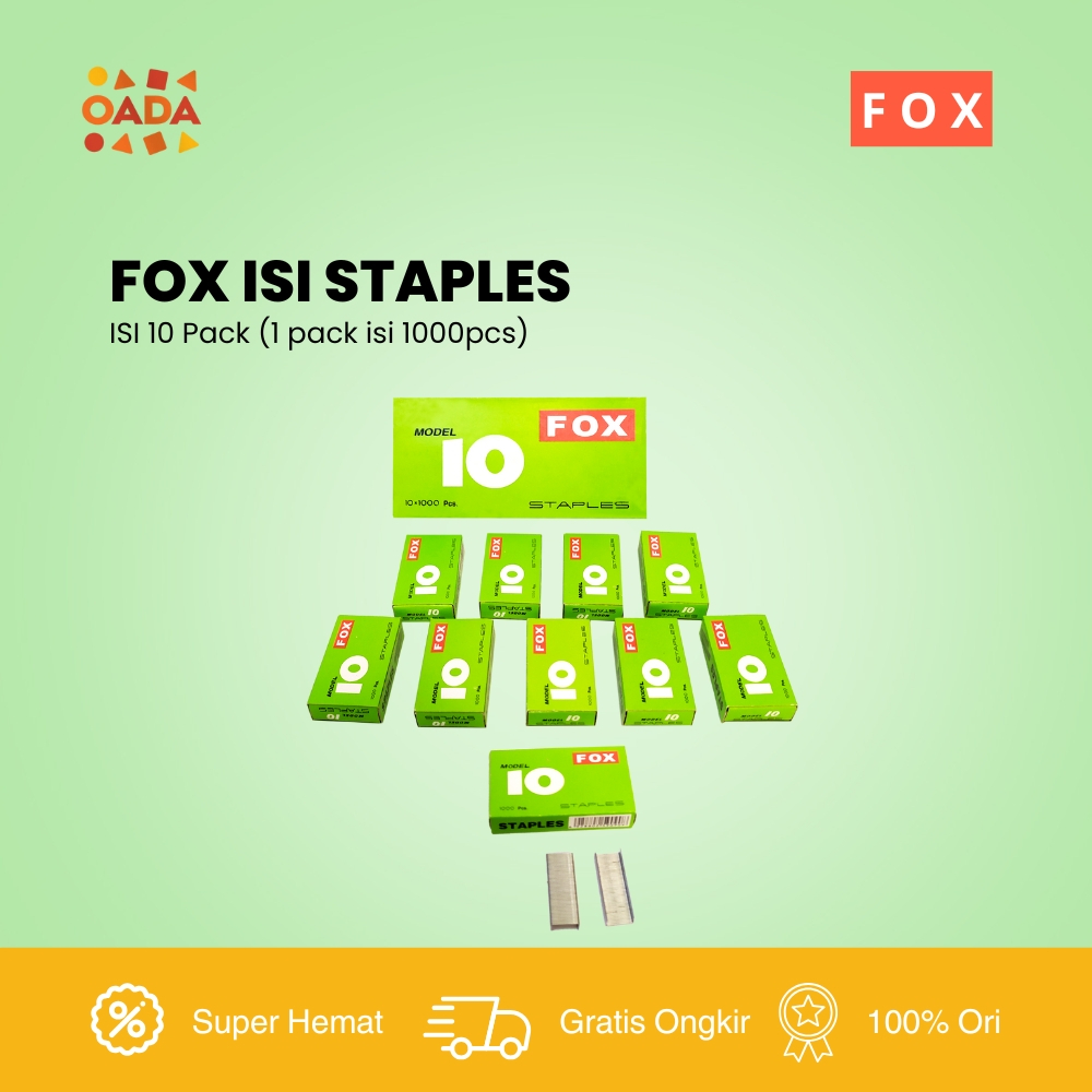 

FOX ISI STAPLES STAPLER 1 BOX (10 PACK)
