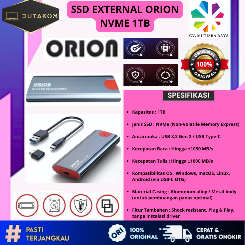 SSD EXTERNAL NVME ORION 1TB