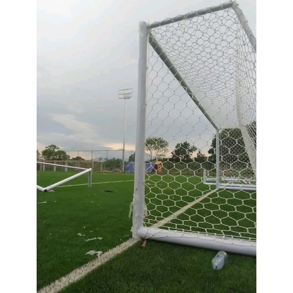 jaring gawang segi6 bahan tali poy/tali sepatu tebel 5mm