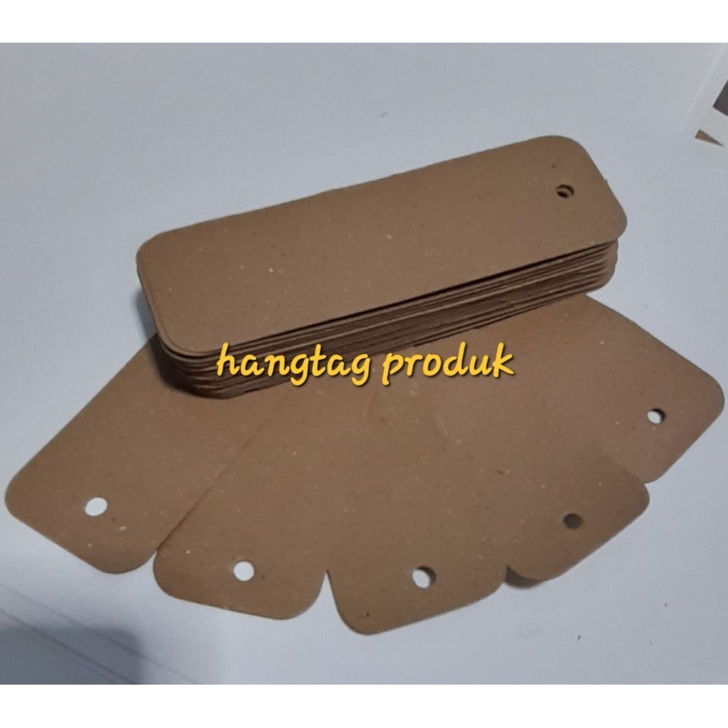 

HangTag. gantungan Label Baju/Kemasan/ Kraft Coklat / polos/sudah dilubangi/tanpa tali.