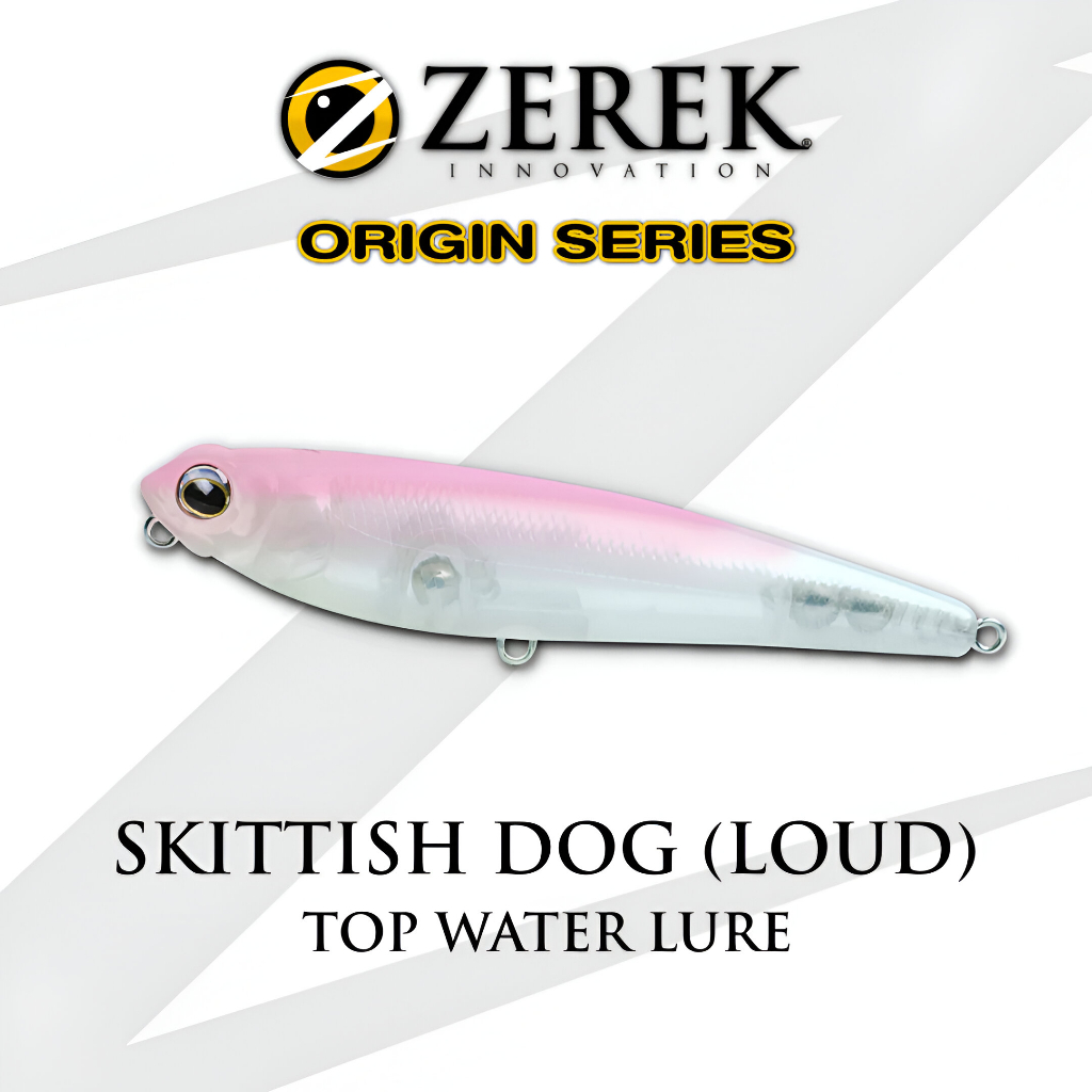 LURE ZEREK SKITTISH DOG LOUD 85MM - 115MM WTD TOP WATER - ACTION ZIG ZAG