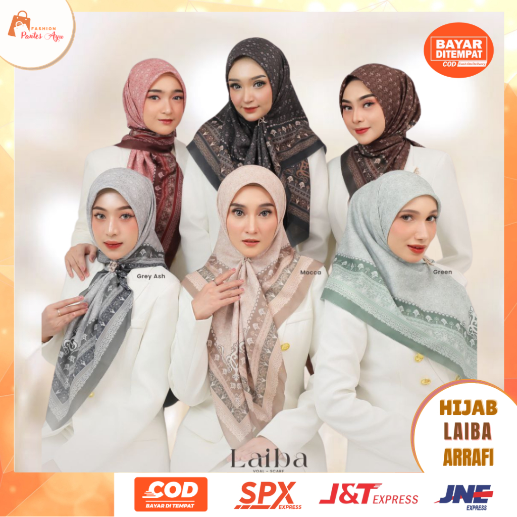Arrafi hijab jilbab kerudung bergo Arrafi terbaru Laiba hijab wanita cantik krudung arafi ORI