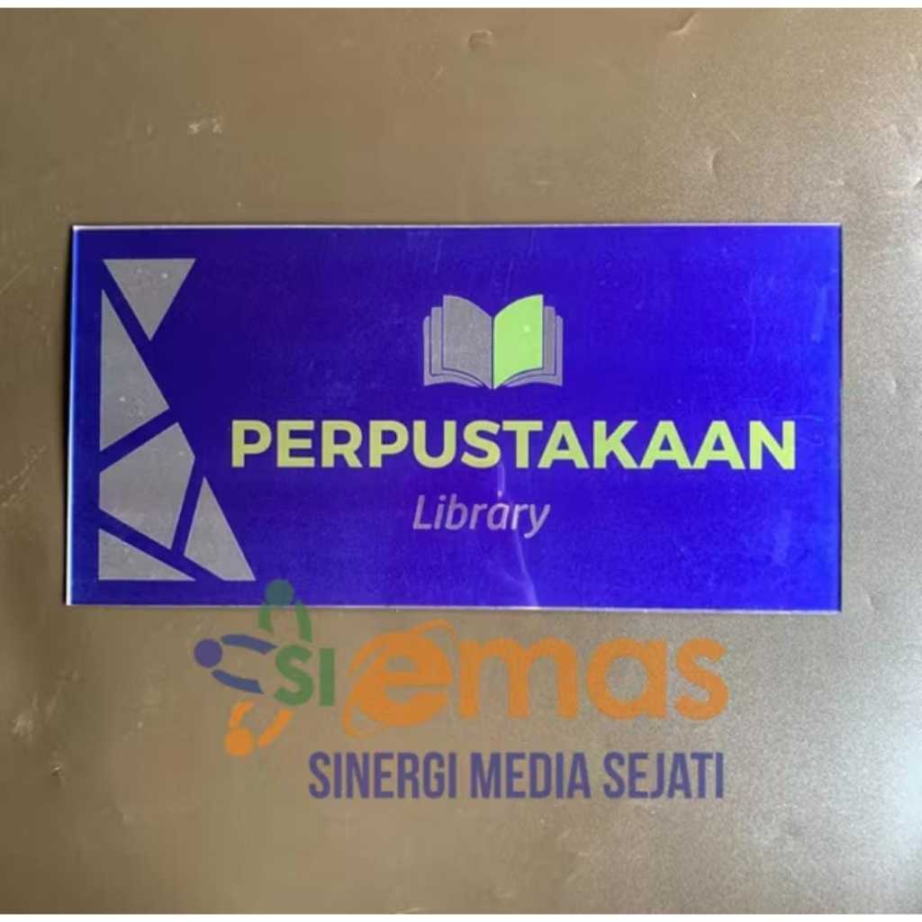 

Papan Akrilik Costum Tanda Ruang Perpustakaan | Akrilik Perpustakaan | Tanda Library