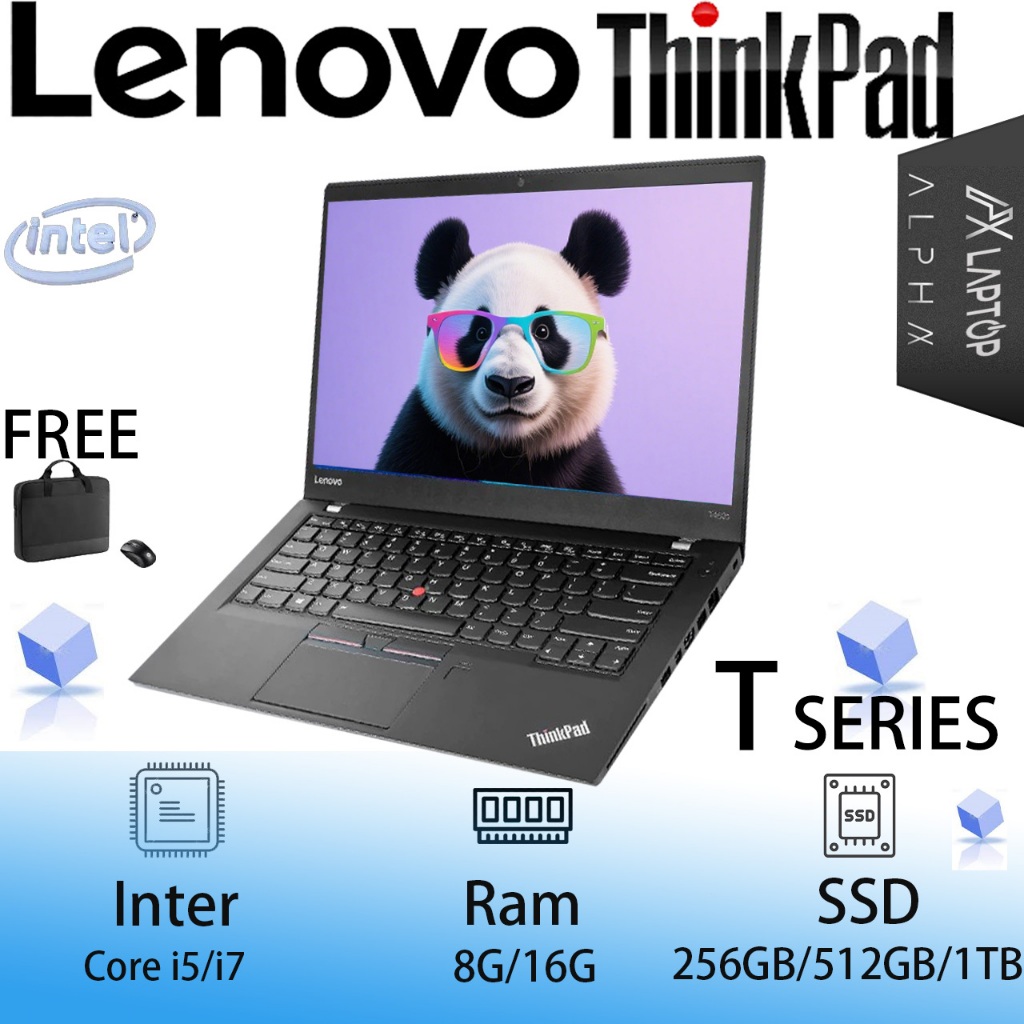 Laptop Lenovo Thinkpad T-Series intel Core i5/i7 RAM 8G SSD 256GB Like baru Bergaransi laptop murah