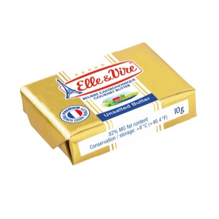 

Elle & Vire Unsalted Butter 10gr isi 10 pcs – Mentega Tawar Premium MPASI