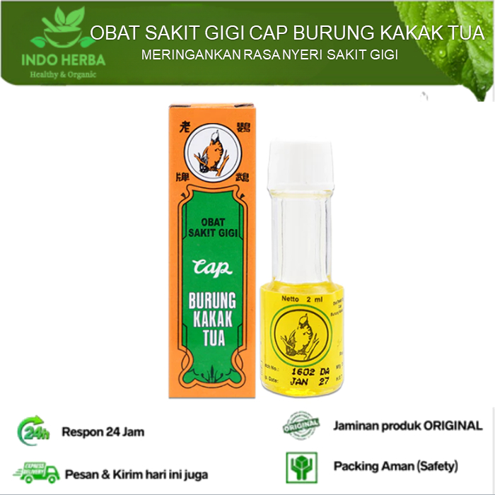 Obat Sakit Gigi Cap Burung Kakak Tua Obat Sakit Gigi Berlubang Kakak Tua Sakit Gigi 100% ORIGINAL