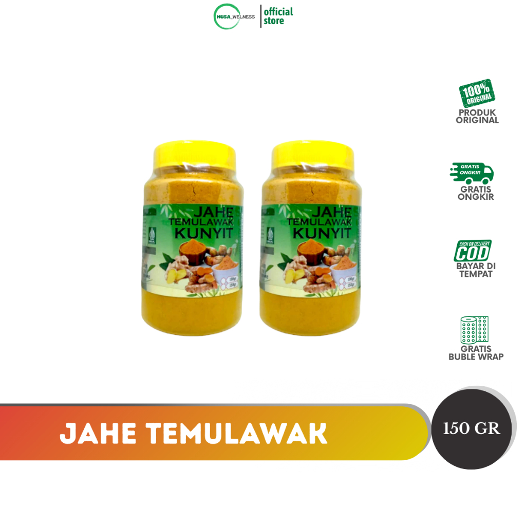 

JAHE TEMULAWAK KUNYIT BUBUK MURNI 150gram – rempah sehat tanpa campuran | 100% asli | untuk imun, pencernaan & stamina | cocok untuk jamu & minuman herbal | bisa COD