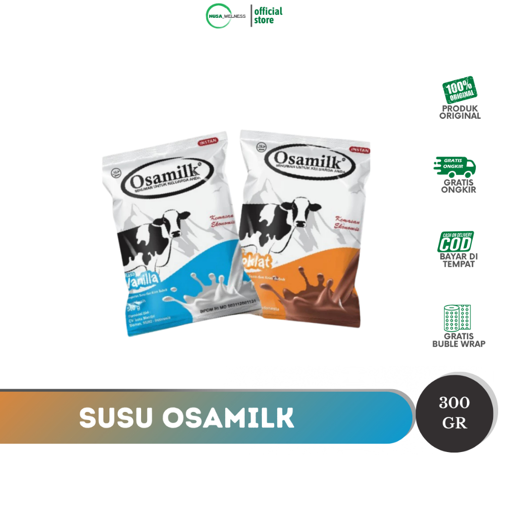 

SUSU SAPI OSAMILK OSAMIL AMPUH MENGGEMUKKAN BADAN | bantu tambah berat badan alami | tinggi kalori & protein | cocok untuk dewasa & remaja | original 100% | bisa COD