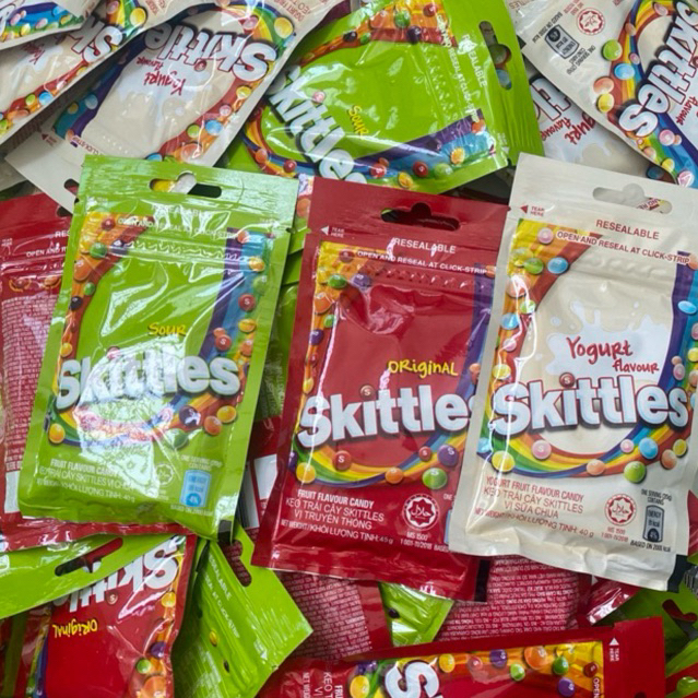 

[READY KIRIM BARANG BARU!!] SKITTLES 45GR Handcarry Malaysia Original // Sour // Yogurt