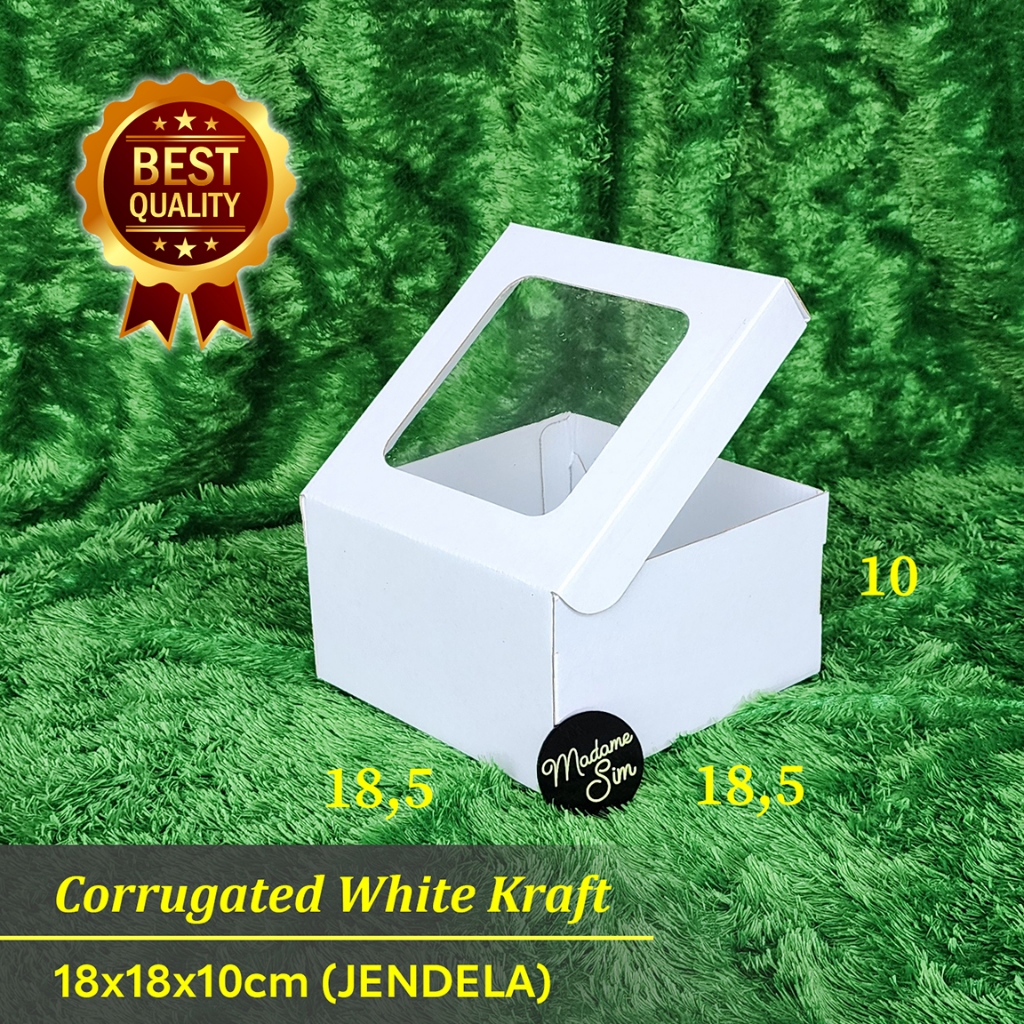

KOTAK KUE ULTAH - CAKE BOX - DUS HAMPERS 18x18x10 - JENDELA - WK (ISI : 10 PCS)