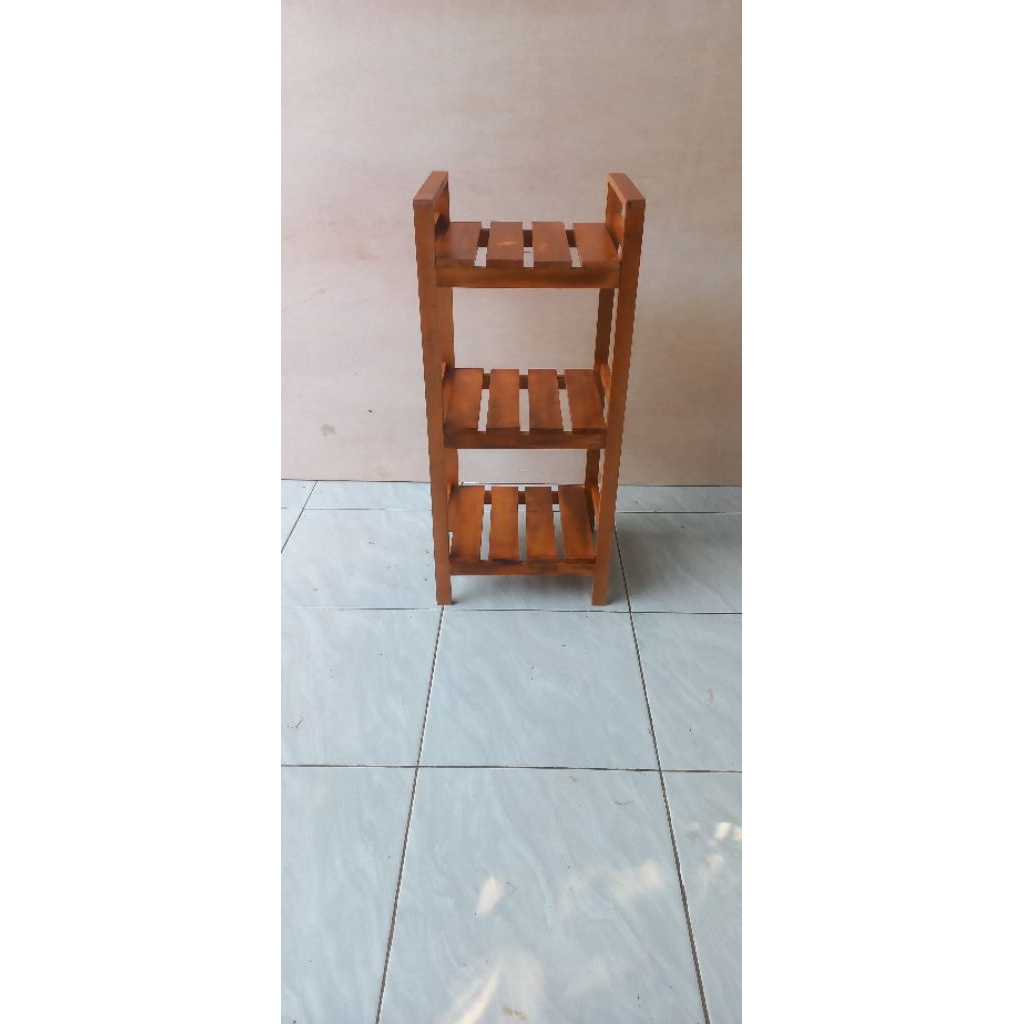 Rak 3 tingkat, Rak Kayu Multifungsi, Rak Galon, Rak Rice Cooker, Rak serbaguna Kayu, Rak Susun 3 Tin