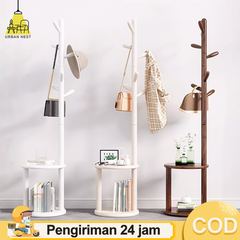 COD Hanger Gantungan Berdiri Tas Dan Topi Alas Bulat Desain Minimalis Untuk Rumah Anda Kuat Serbagun