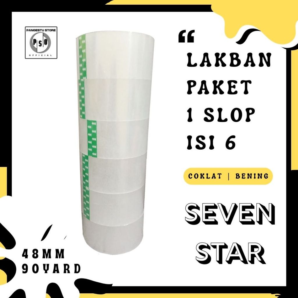 

Lakban Bening Coklat 48mm x 90yard | Lakban Bening 48mm x 90yard Ecer & 1 Slop isi 6pcs
