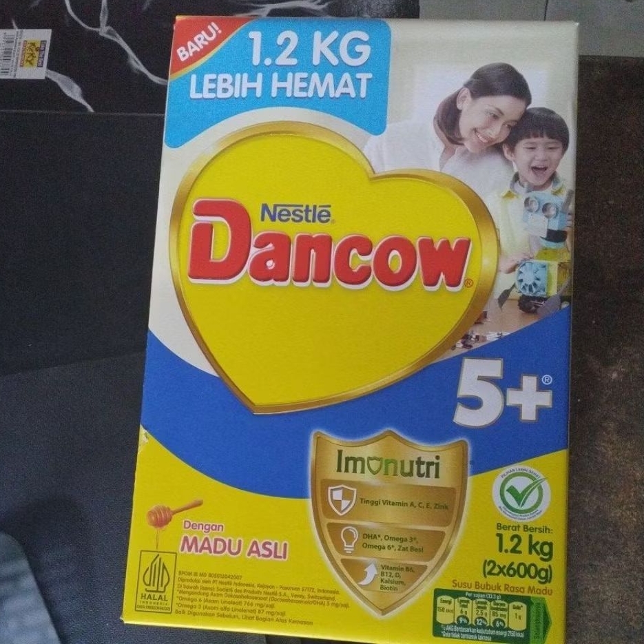 

dancow 5+ madu 1200g (2×600g)