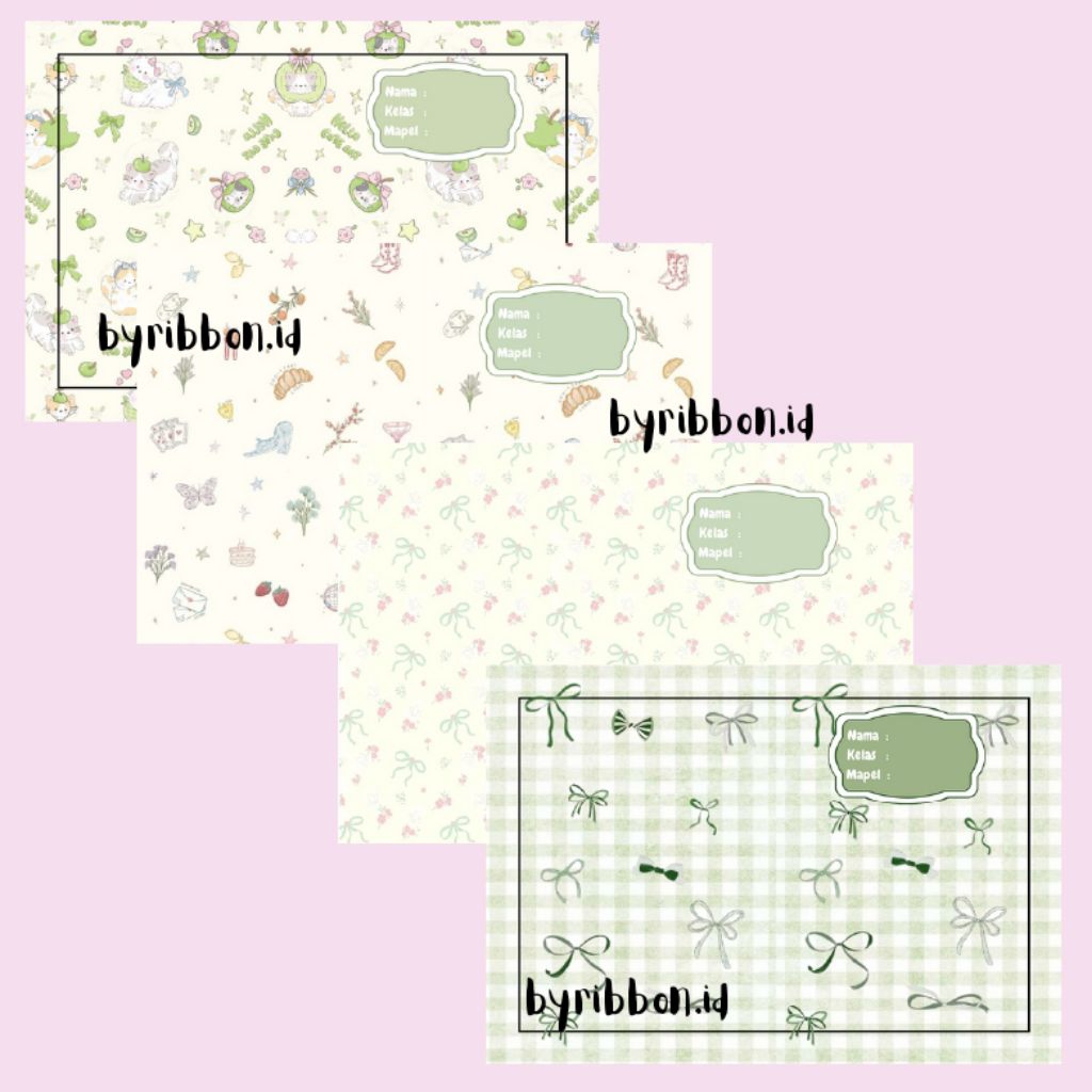 

byribbon.id – Sampul Buku Aesthetic Green Series (Sidu/BigBoss)