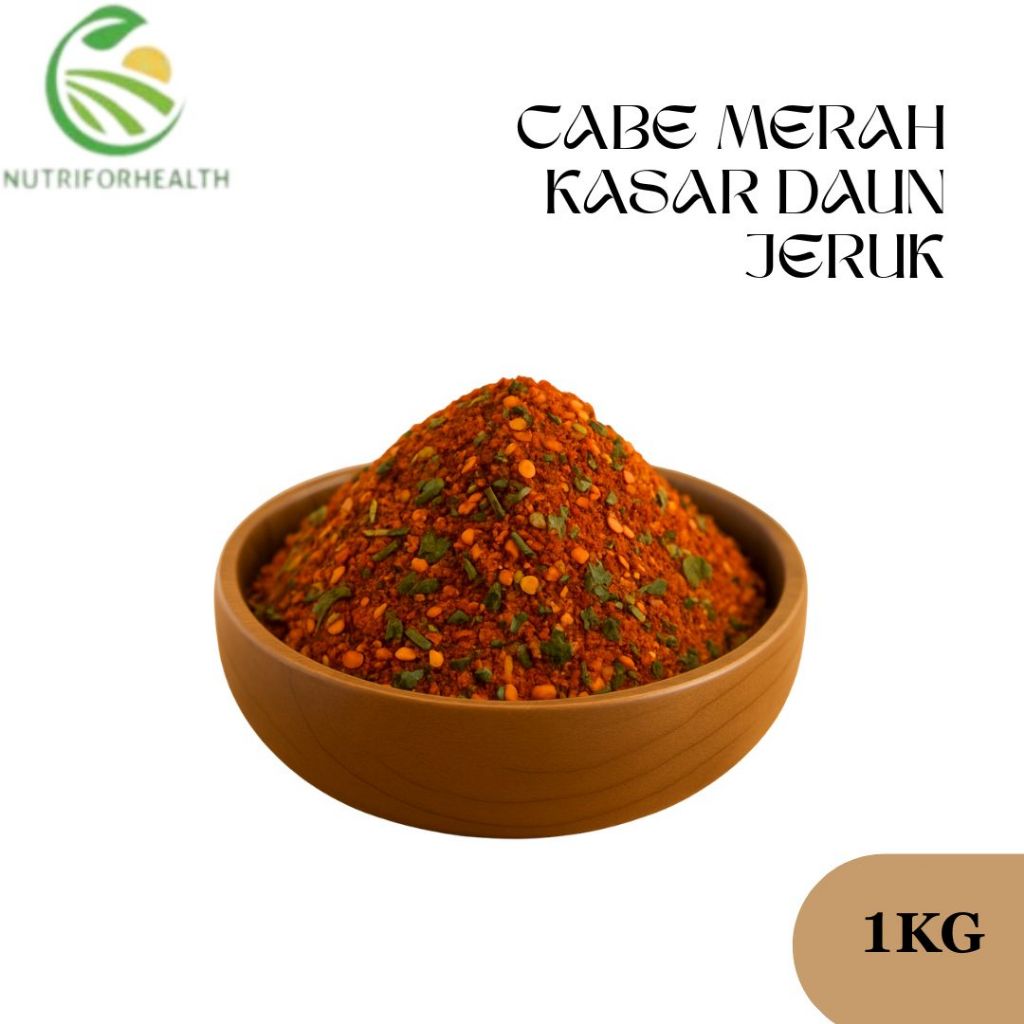

Bumbu Tabur Cabe Merah Kasar Daun Jeruk 1KG – Pedas Wangi Alami, Cocok untuk Camilan, Nasi Goreng & Usaha Kuliner