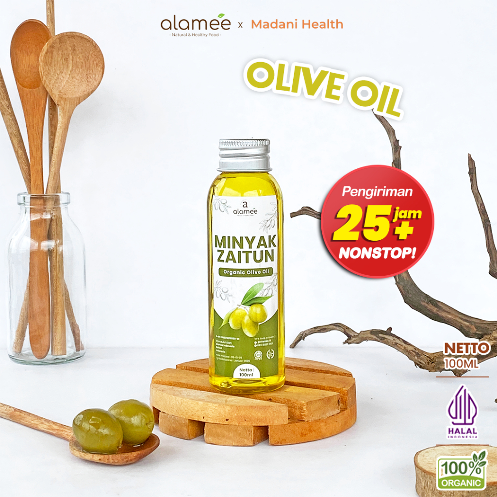 

ALAMEE Minyak Zaitun Untuk Diminum Olive Oil Extra Virgin Organic Organik Murni Asli Masak EVOO