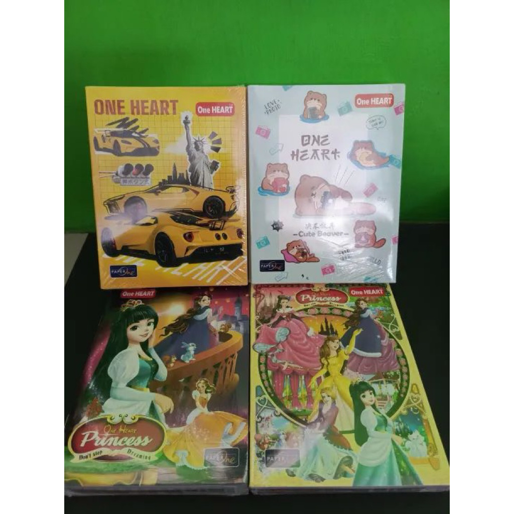 

buku tulis one heart motif cowok cewek kekinian
