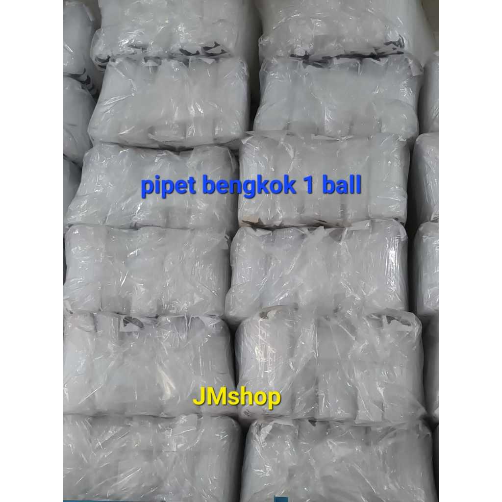 SEDOTAN PLASTIK MINUMAN / PIPET PUTIH FLEXI BENGKOK MURAH HIGIENIS - BALL
