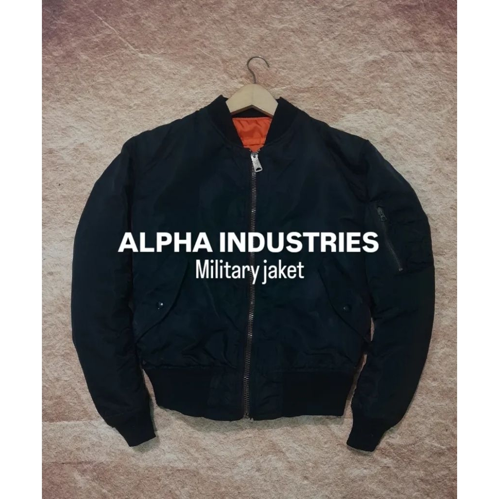 jaket bomber military ALPHA INDUSTRIES bahan tebal bekas second preloved